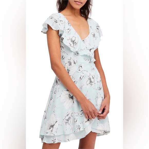 Free People French Quarter Wrap Minidress - Picture 2 of 8